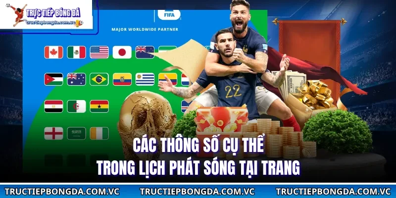 Các thông số cụ thể trong lịch phát sóng tại trang